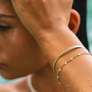 Mejuri Gold Vermeil Beaded Bracelet
